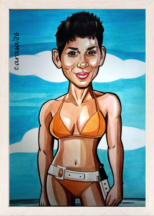 Halle Berry chica Bond enmarcada