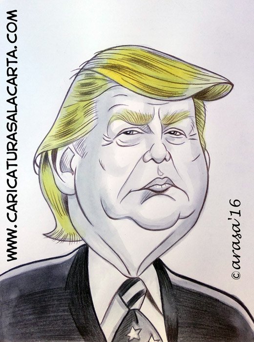 Caricaturas de famosos: Donald Trump