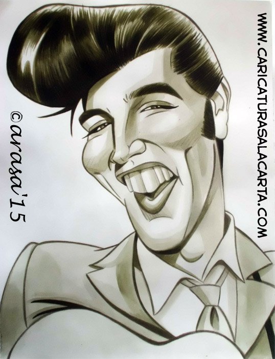 Caricaturas de famosos: Elvis Presley