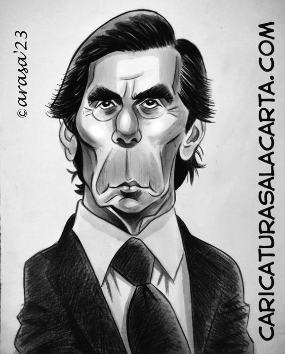 Caricaturas de famosos: José María Aznar