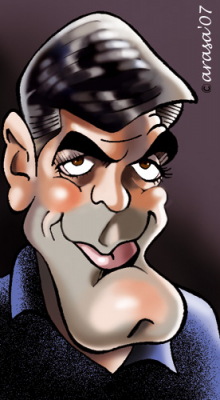 Caricatura de George Clooney