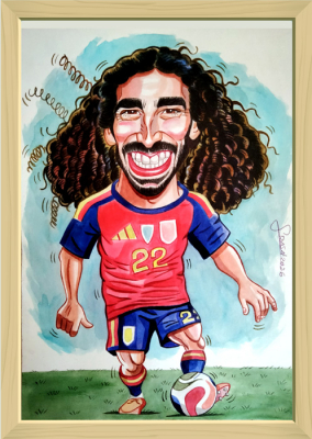 Caricaturas famosos futbolistas Cucurella