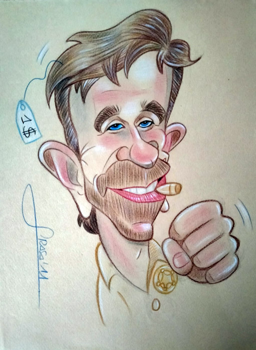caricaturas-famosos-caricatura-pastel-chuck-norris Caricaturas personalizadas: ha muerto Chuck Norris