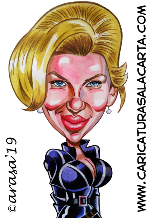 Caricaturas de famosas actrices: Scarlett Johansson
