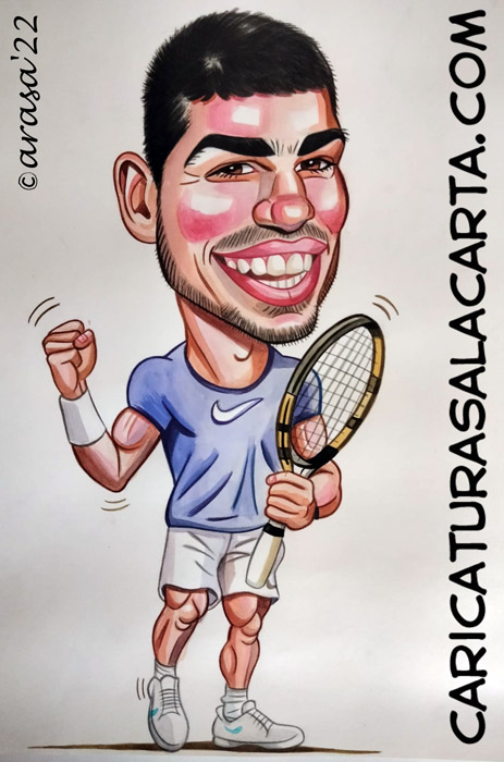 Caricaturas de famosos: Carlos Alcaraz