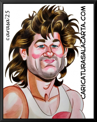 Caricatura de Kurt Russell