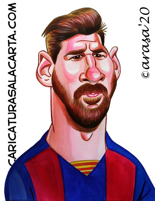 Caricaturas de famosos futbolistas: Leo Messi