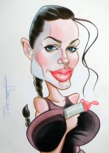 Caricatura rápida de Angelina Jolie