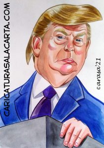 Caricatura Donald Trump