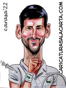 Caricatura tenista Djokovic
